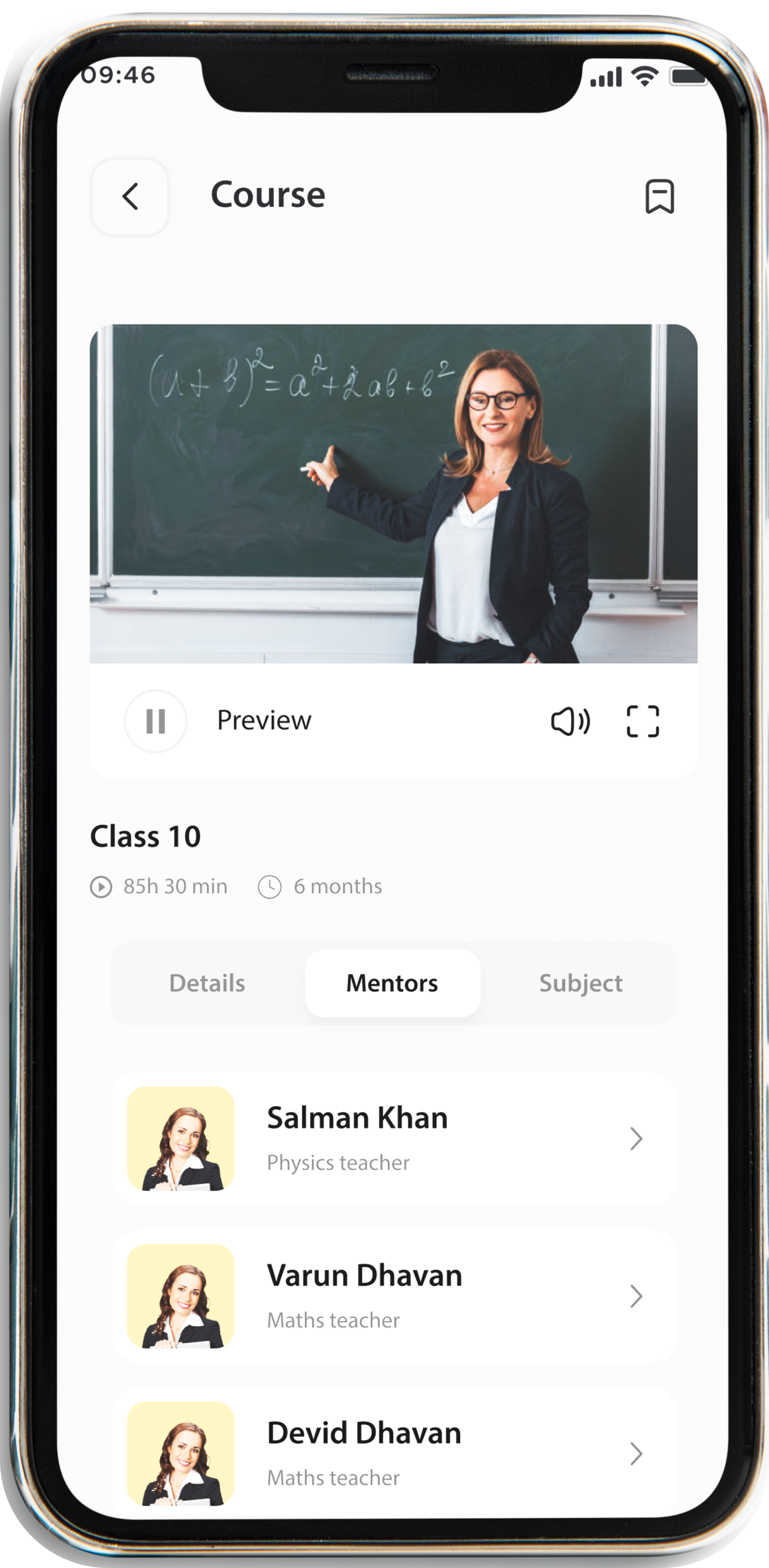 Title - Course Mentor