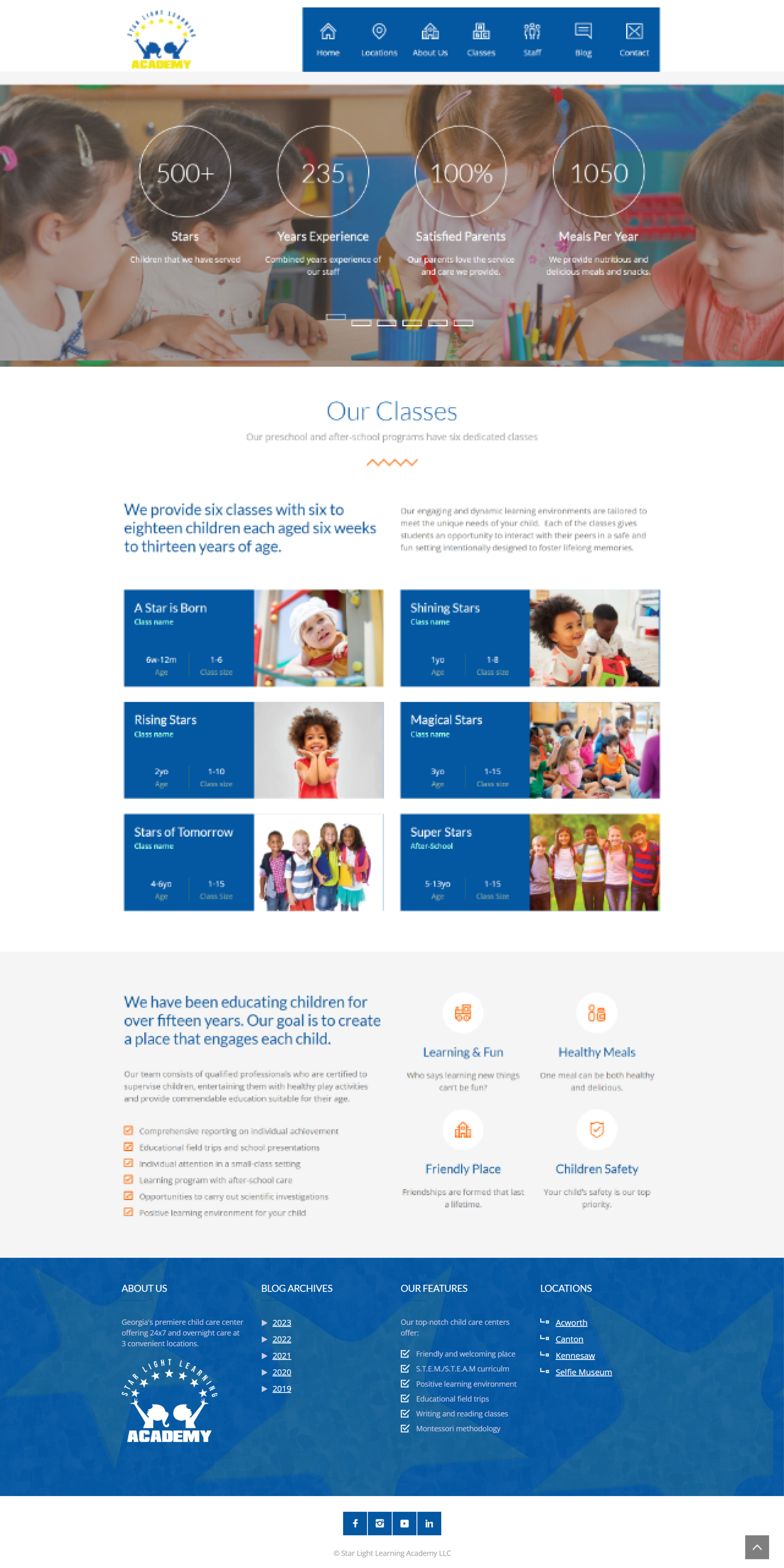 PDP - Our Classes Page